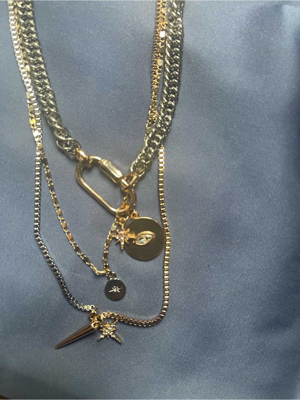 Layered Gold-Tone Multi Charm Necklace - Women Jewelry